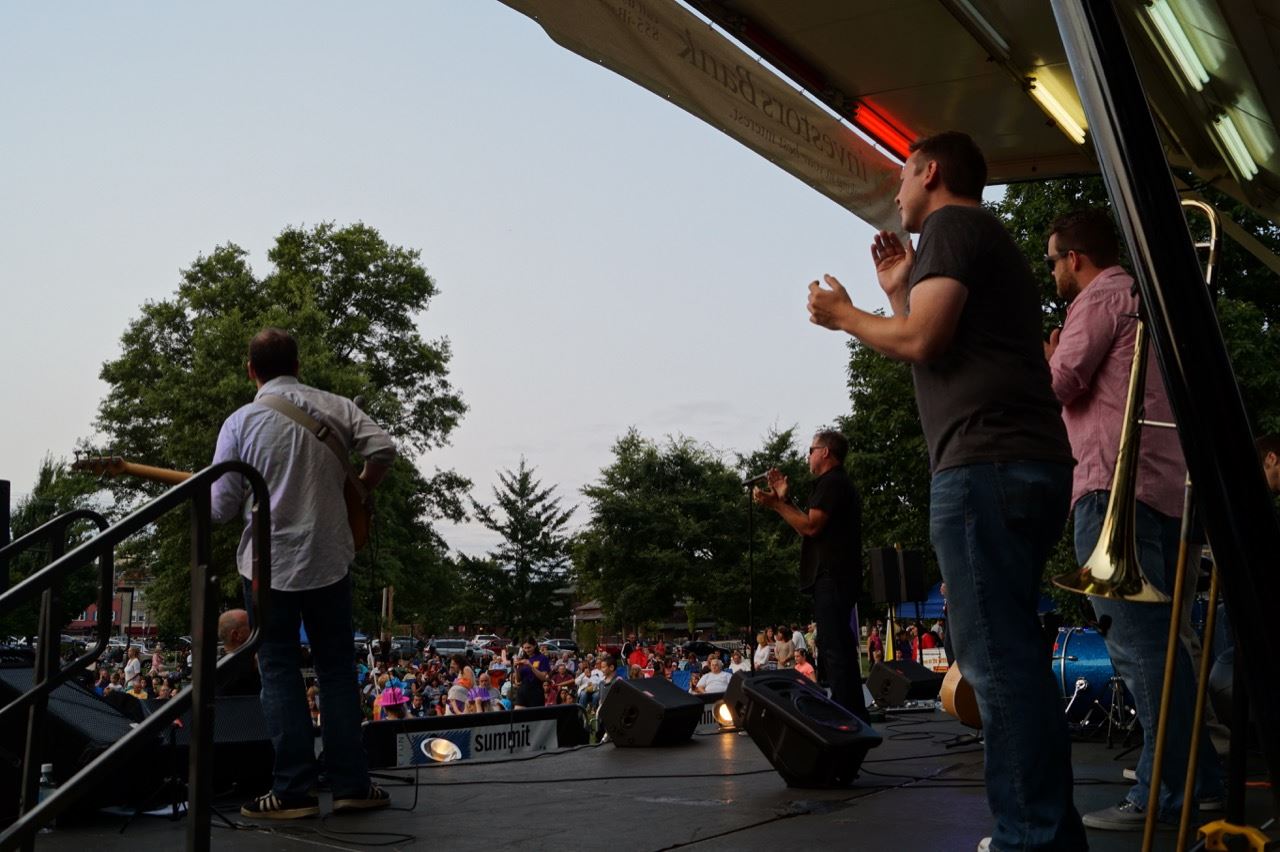 Band plays at the Brian Kirk and the Jirks - Hot Summer Nights event.